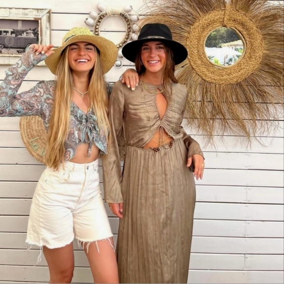 ZARA * satin effect pleated wrinkle effect cut out dress blogger favorite - Picture 3 of 16